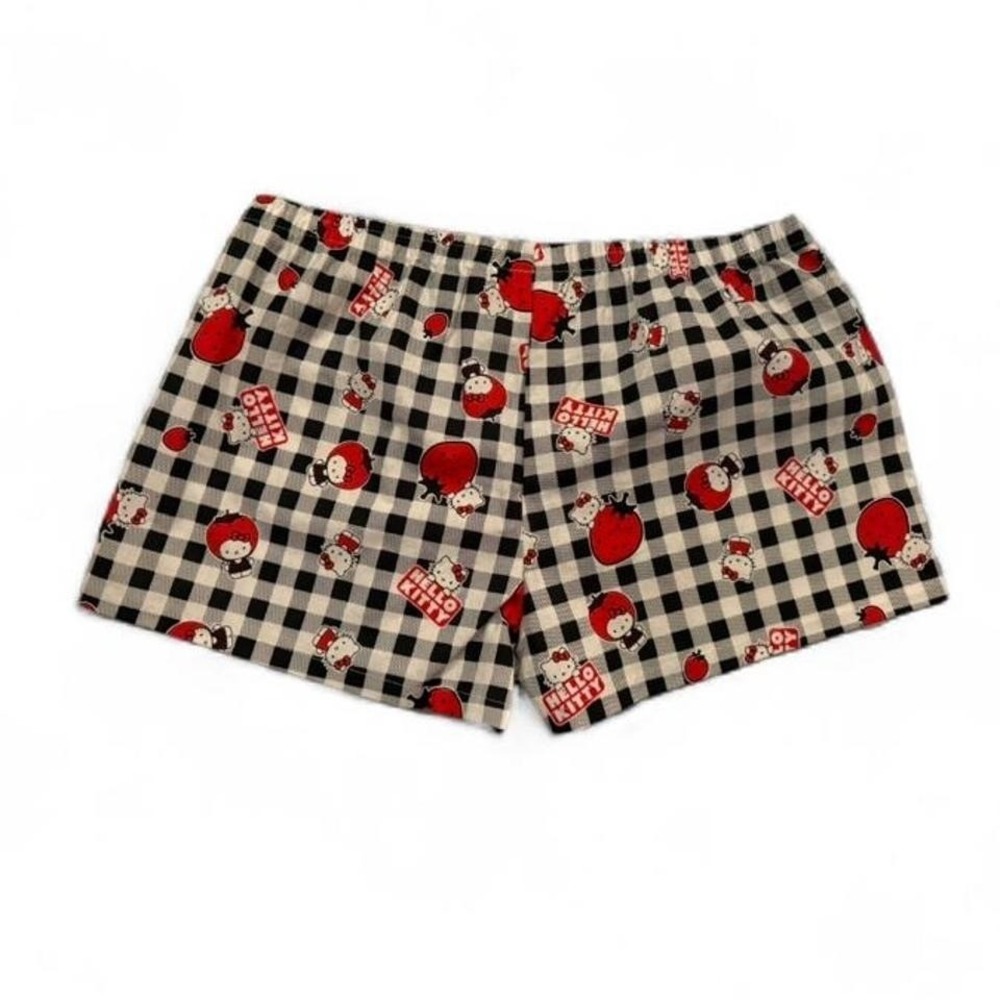 Hello Kitty gingham shorts Sanrio Size L 100% Cotton New - Picture 2 of 7